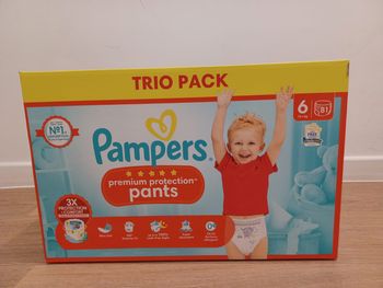  Trio Pack - Pampers Premium Pants - Taille 6 - pack de 81 couches