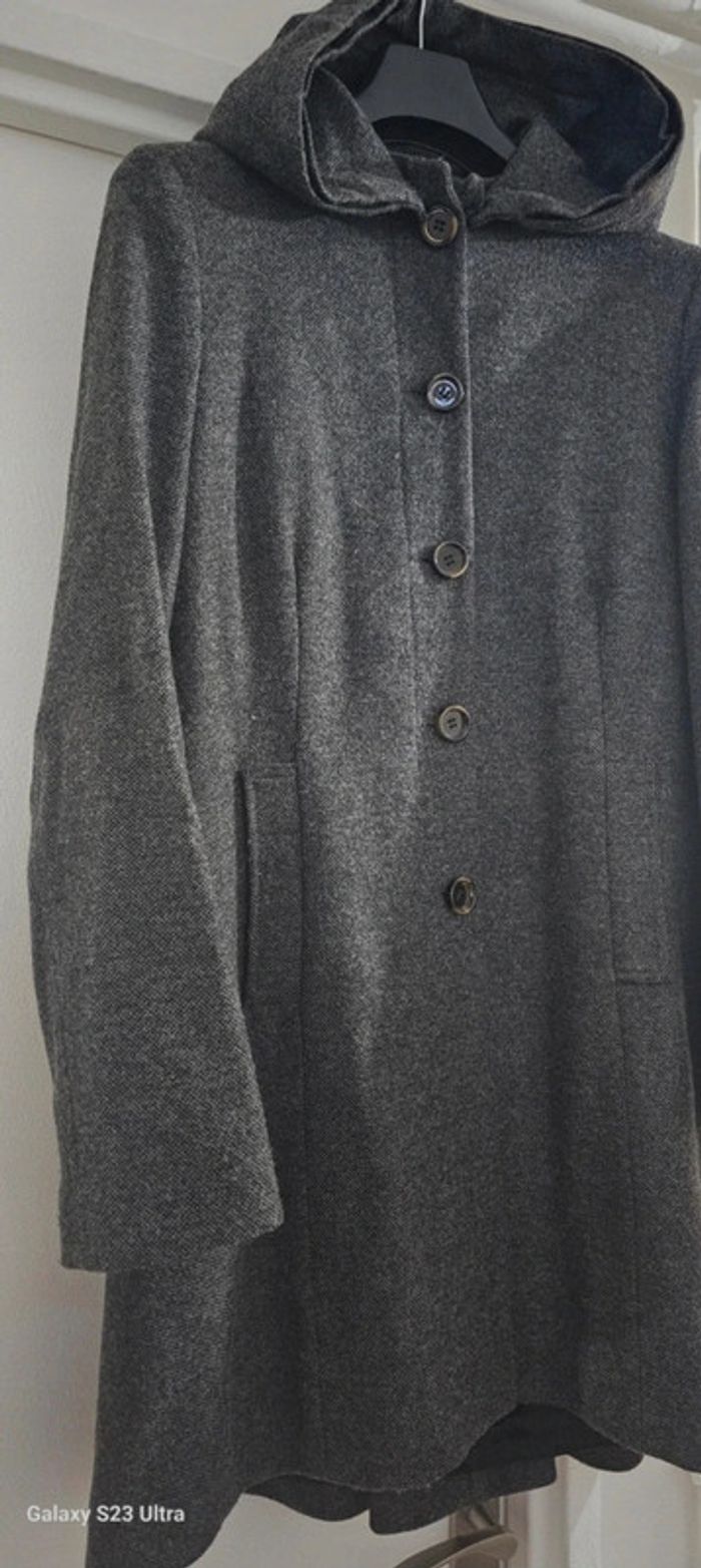 Manteau Caban laine Sandro Taille 40 - photo numéro 4