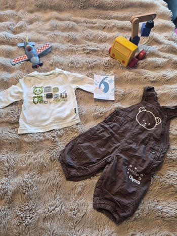 Ensemble salopette et maillot manche