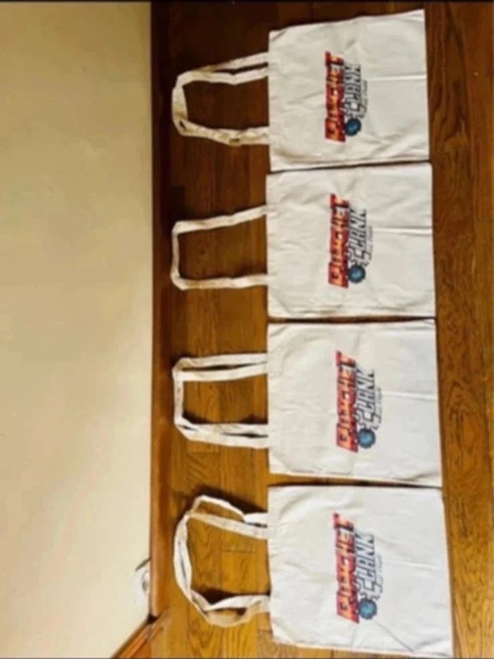 Lot 4 tote bag en 100% coton bio neuf - photo numéro 4