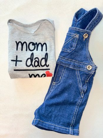 Lot 2 pièces Salopette et bodie 6mois