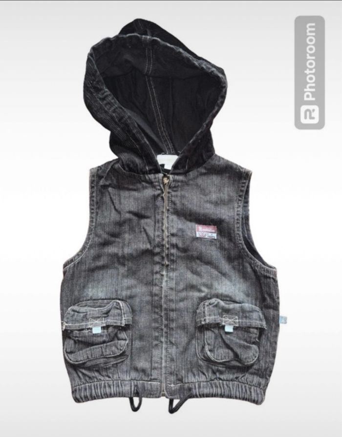 Veste sans manche en jean 18 mois - photo numéro 3