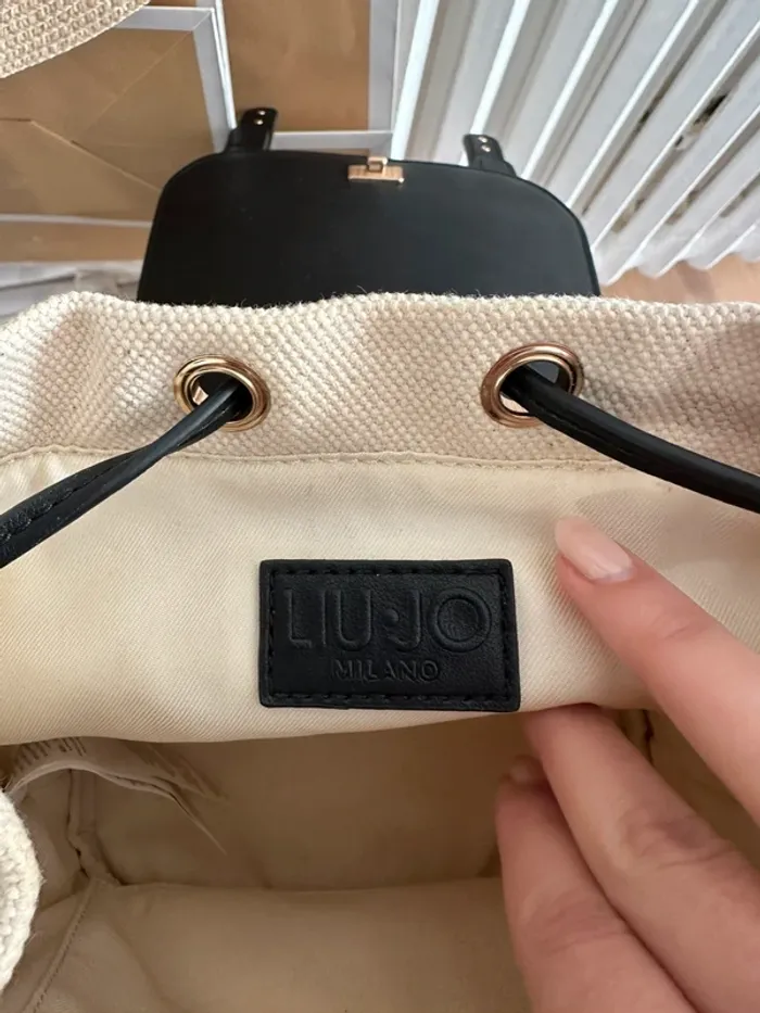Sac à dos Liu Jo beige et noir - photo numéro 5
