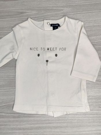 Tee-shirt manches longues 1 mois