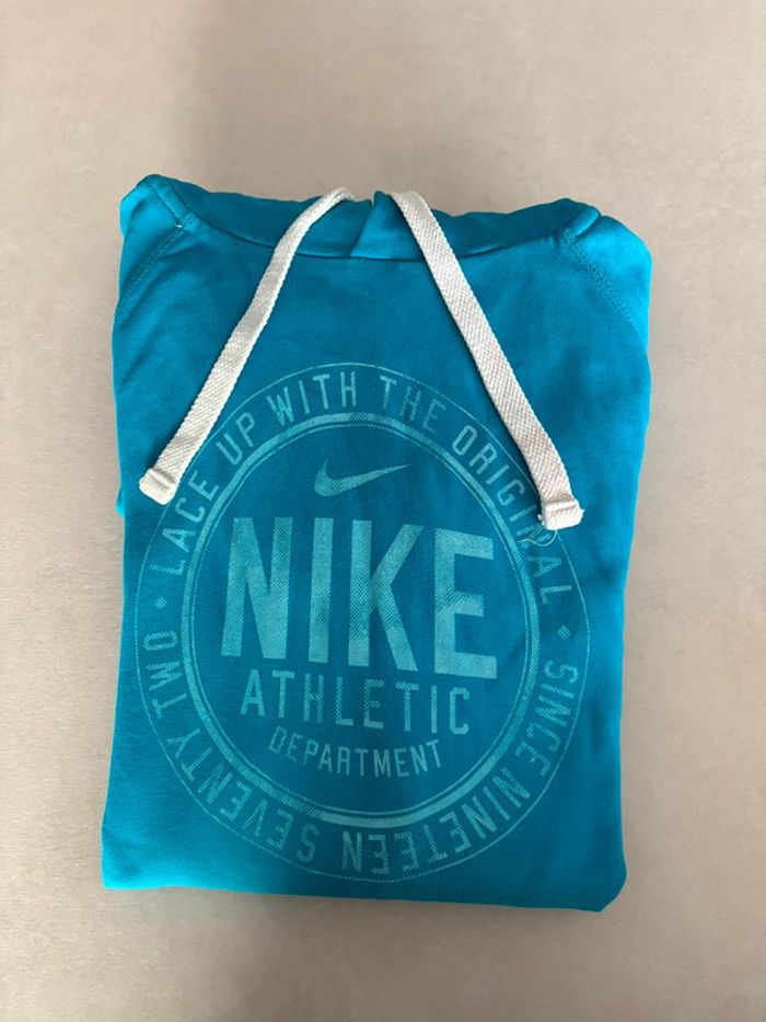 Sweat à capuche Nike bleu turquoise taille S - photo numéro 6