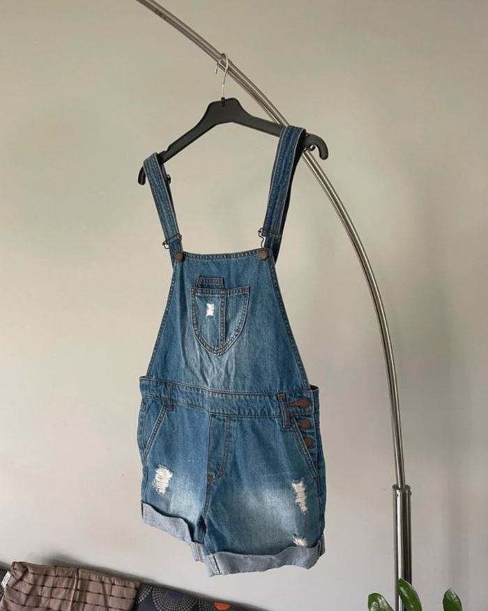 Salopette short kiabi effet usé - photo numéro 4