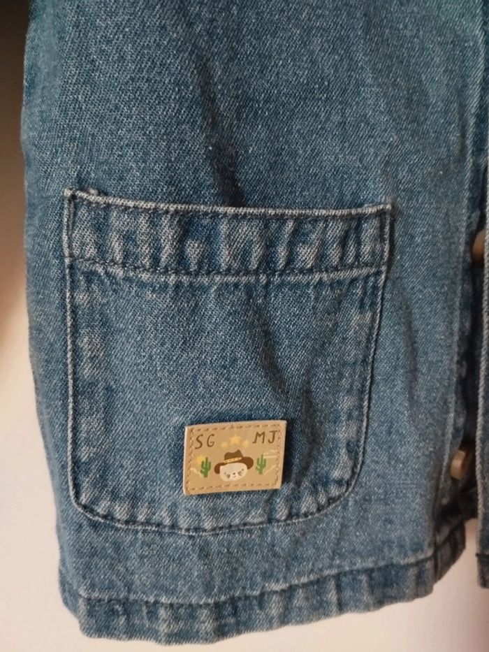 Veste jean chat sergent major 86 cm - photo numéro 4