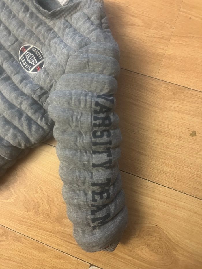 Sweat garçon Orchestra 4 ans gris chiné style matelassé - photo numéro 7