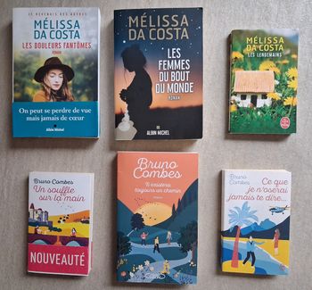Lot 6 romans de Mélissa Da Costa et Bruno Combes 