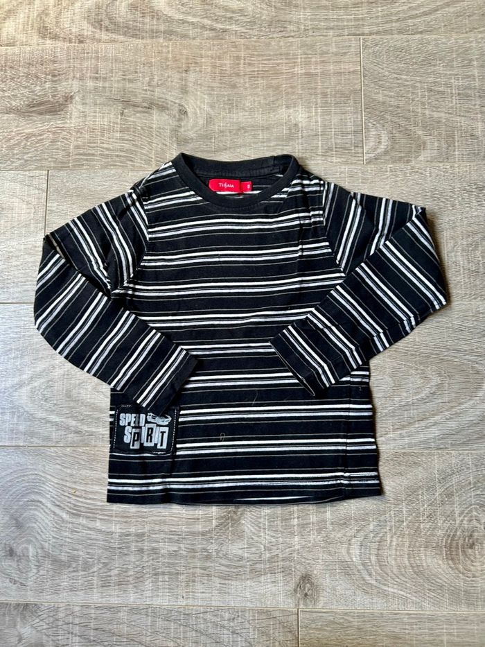 Tshirt manches longues rayé - photo numéro 2