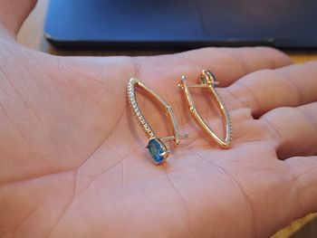 Créoles carrées plaquées ot 14 carats