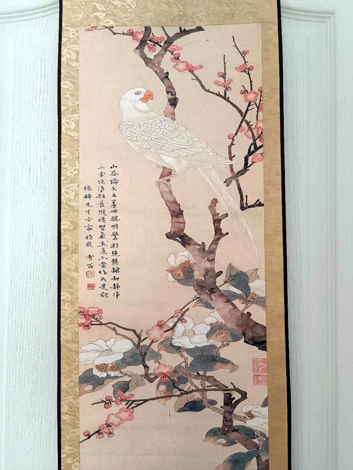 Tableau Peinture chinoise oiseaux et fleur - photo numéro 2