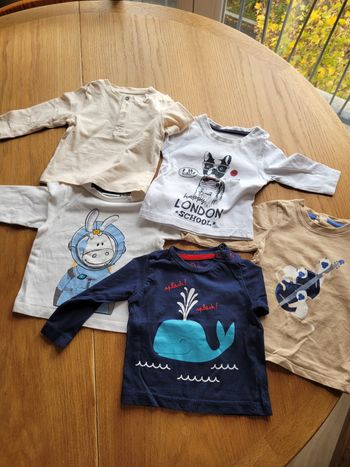 Lot 5 t-shirt manches longues