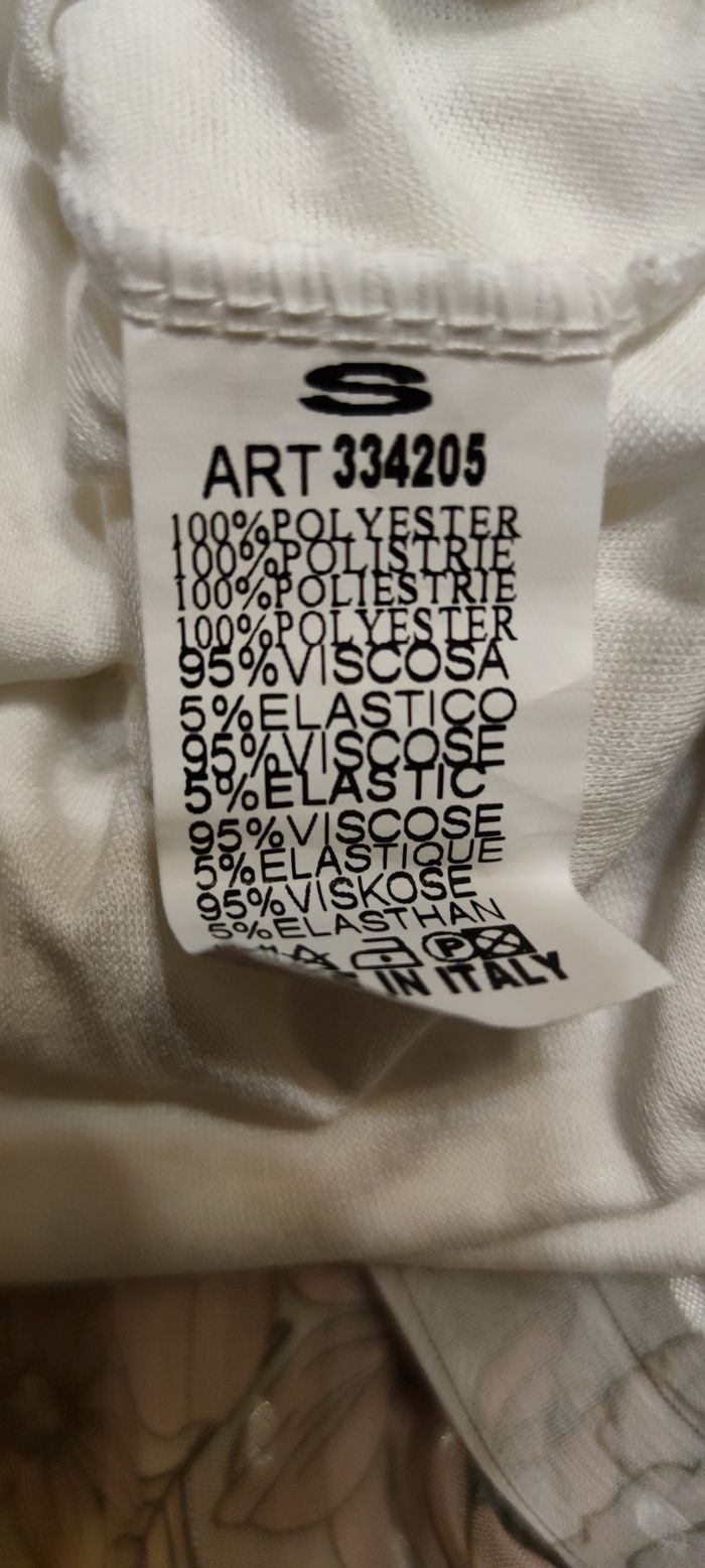 Robe courte à manches longues pour femme, marque Made in Italy taille 38 multicolore fleurie - photo numéro 5