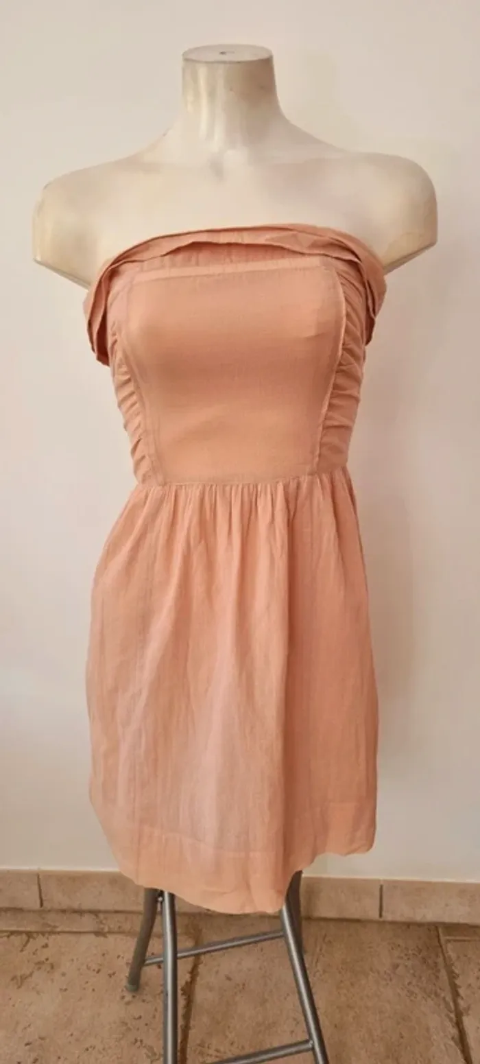 Robe rose nude bustier comptoir des cotonniers 34 - photo numéro 6