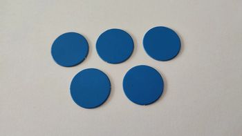 Lot x5 jetons bleus pièce détachée jeu de société Scrabble Junior Mattel Games #B82