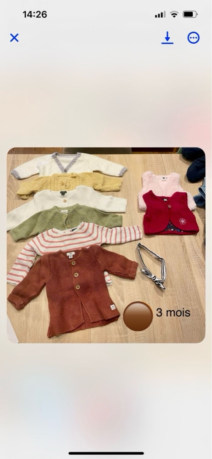 Lot vêtements bébé fille 3 mois
