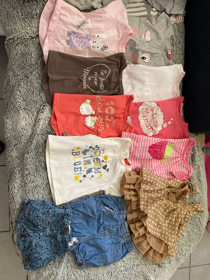 Lot 34 pièces bébé fille été 6 mois - photo numéro 2