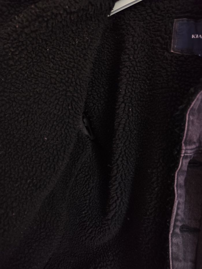 Veste noire en jean et doublure épaisse Homme taille S - photo numéro 5