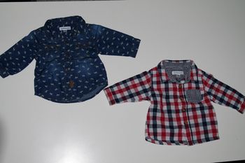 lot 2chemises VertBaudet garçon 3mois