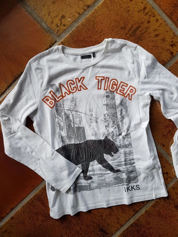 Tee shirt garçon ikks 12ans manches longues