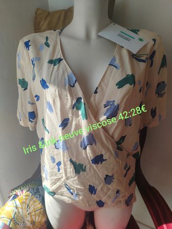 Chemise cache coeur viscose neuve Iris&Ink