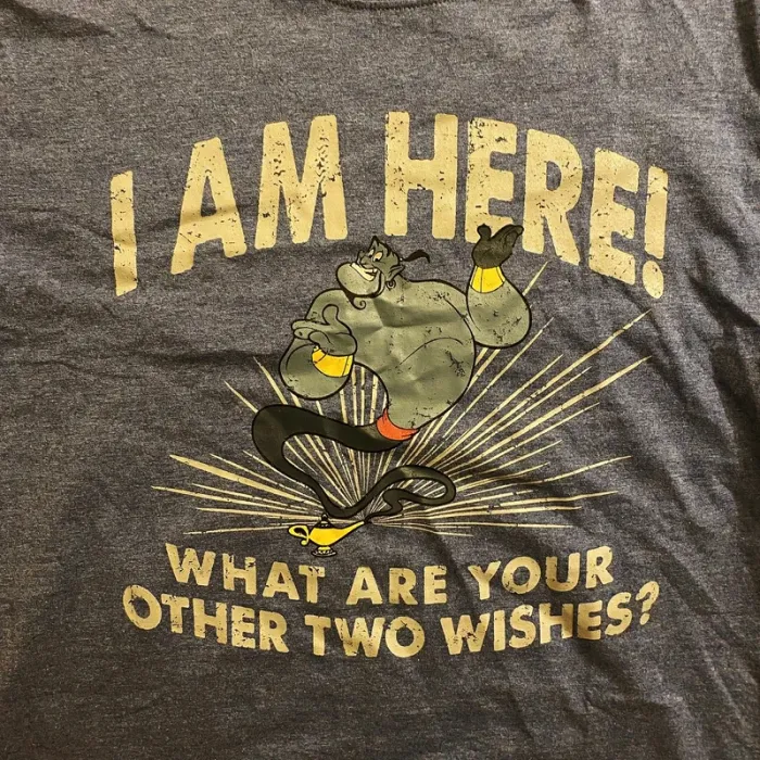 Disneyland Paris Aladdin Génie T-Shirt Bleu Homme Exclusif Boutique Store (Taille M) - photo numéro 4