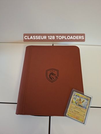 Zip pour toploaders capacité 128 cartes Pokémon et autres TCG marron 🟫
