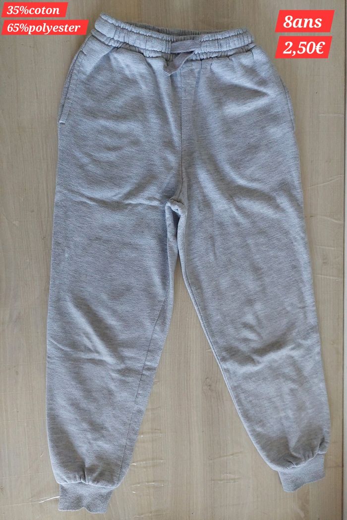 Pantalon de jogging gris garçon 8ans