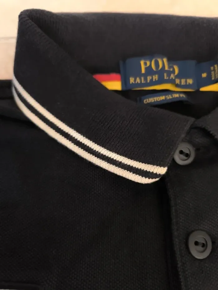 Polo Ralph Lauren homme M custom slim fit noir equipe Allemagne - photo numéro 10