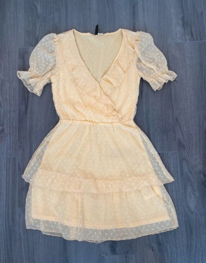 Robe jaune H&M taille 34 - photo numéro 2
