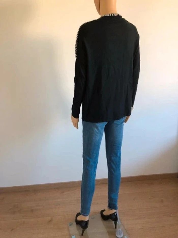 Pull noir neuf avec strass taille unique - photo numéro 10