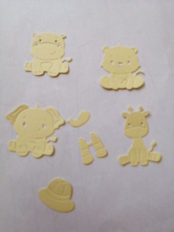 Scrapbooking découpe jaune clair (K56)