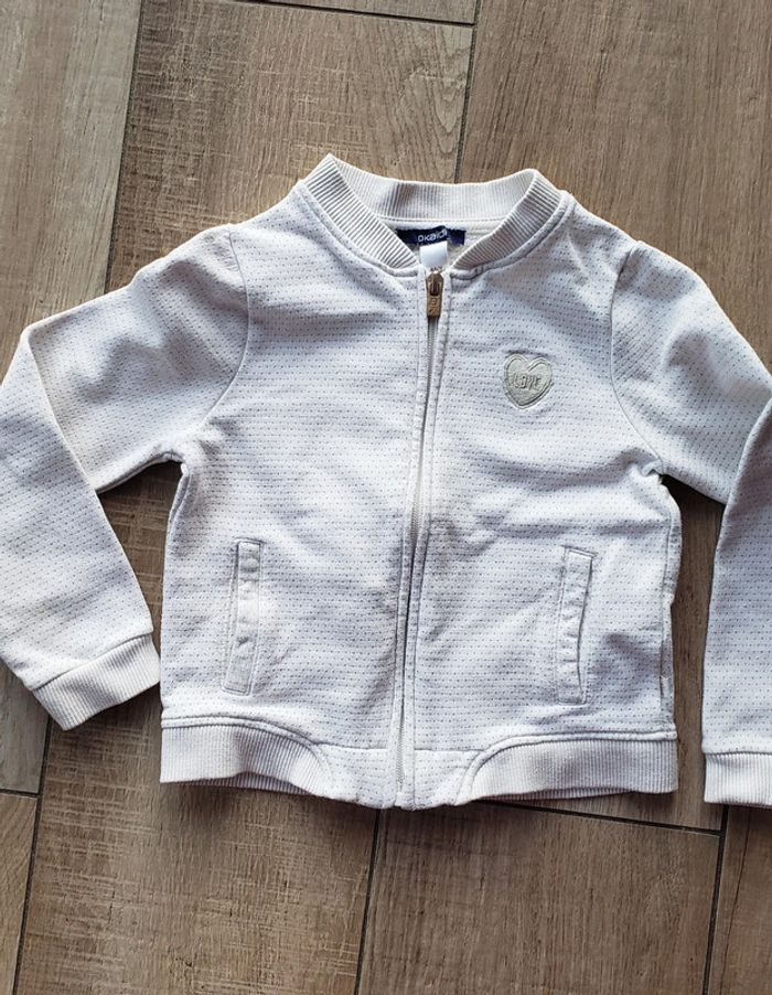 Gilet Okaïdi blanc 4 ans - photo numéro 2