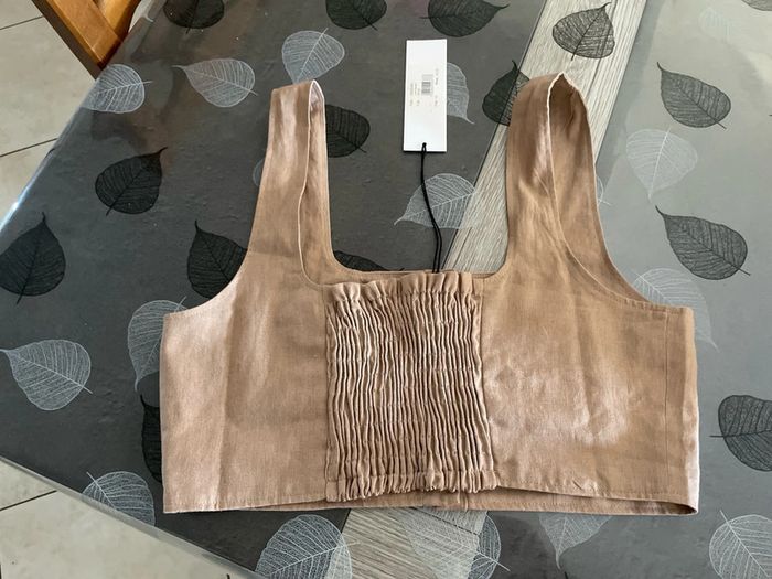 Bustier court /croc top beige 38 4Tailors - photo numéro 2