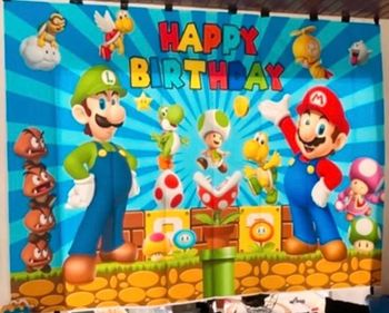 Deco toile de fond super Mario 