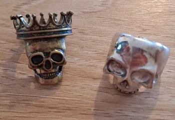 Lot 2 bagues tête de mort