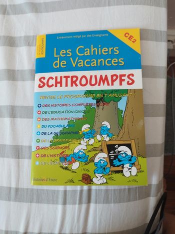 Cahier de vacances les Schtroumpfs du ce 2 au CM1