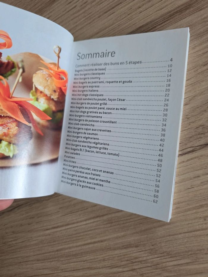 Lot de 4 mini livres de cuisine/burger, sushis,brochettes,samoussas - photo numéro 10