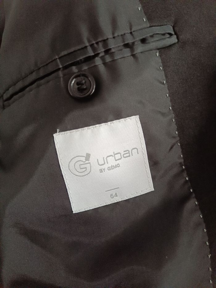 Veste de costume Urban by Gémo – Taille 54 – Noire satinée - photo numéro 3