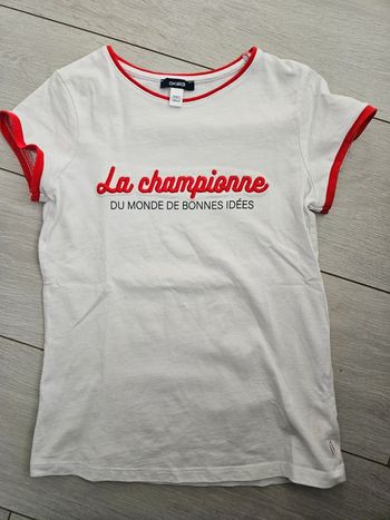 Tee shirt fille blanc okaidi 10 ans