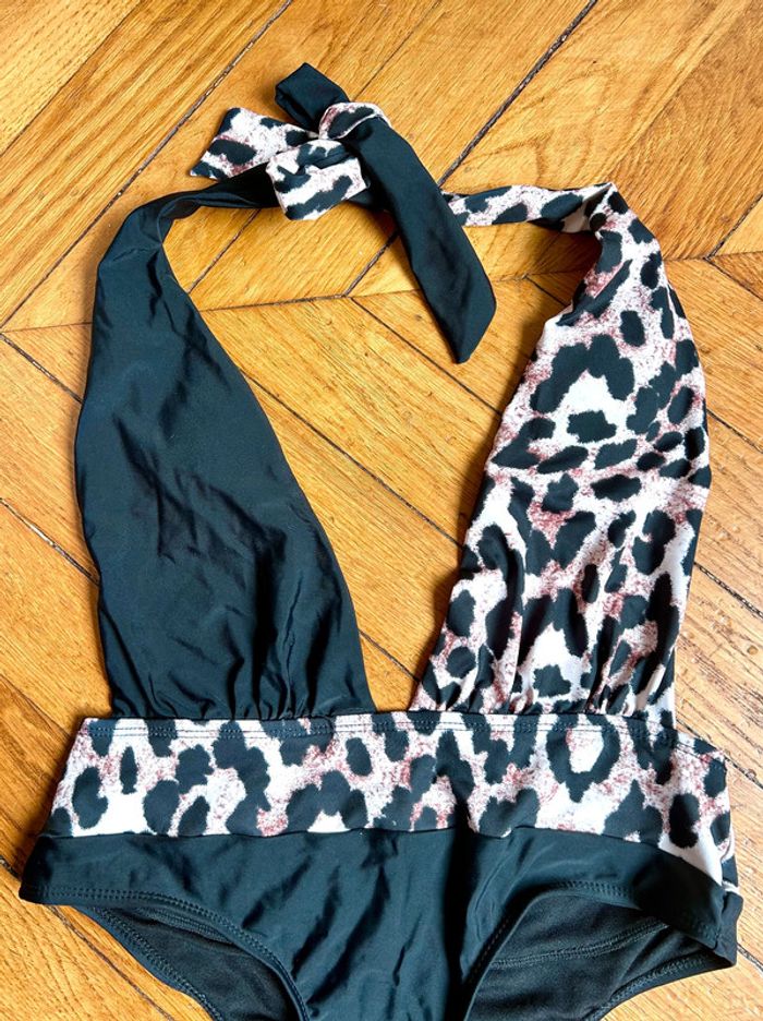 Neuf sublime maillot de bain 2 pièces léopard T36 - photo numéro 2