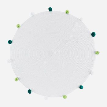 Tapis rond Enfant "pompomparty" Douceur d'intérieur - 90 cm Neuf