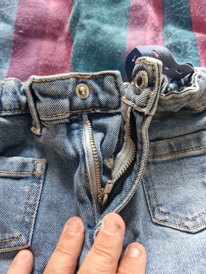 Beau jean large taille ajustable - photo numéro 6