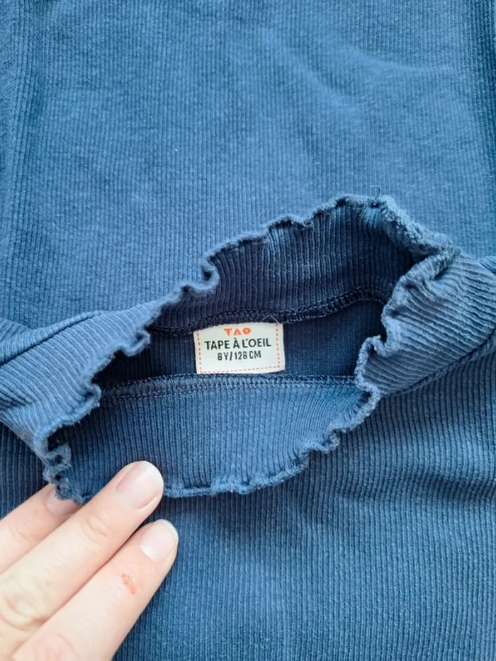 Lot de sous-pull marine TAO 8 ans 128 cm - photo numéro 3