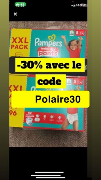 Deux cartons de couches culottes taille 5