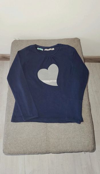 🟣 10 ans Tee Shirt Coeur Brillant 🟣