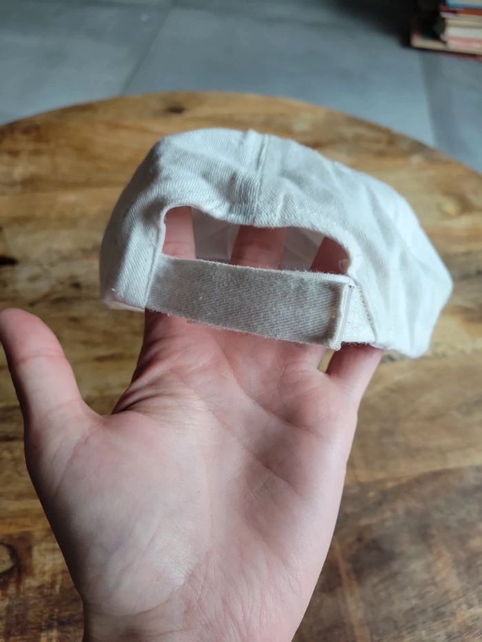 Casquette blanc crème enfant scratch - photo numéro 3