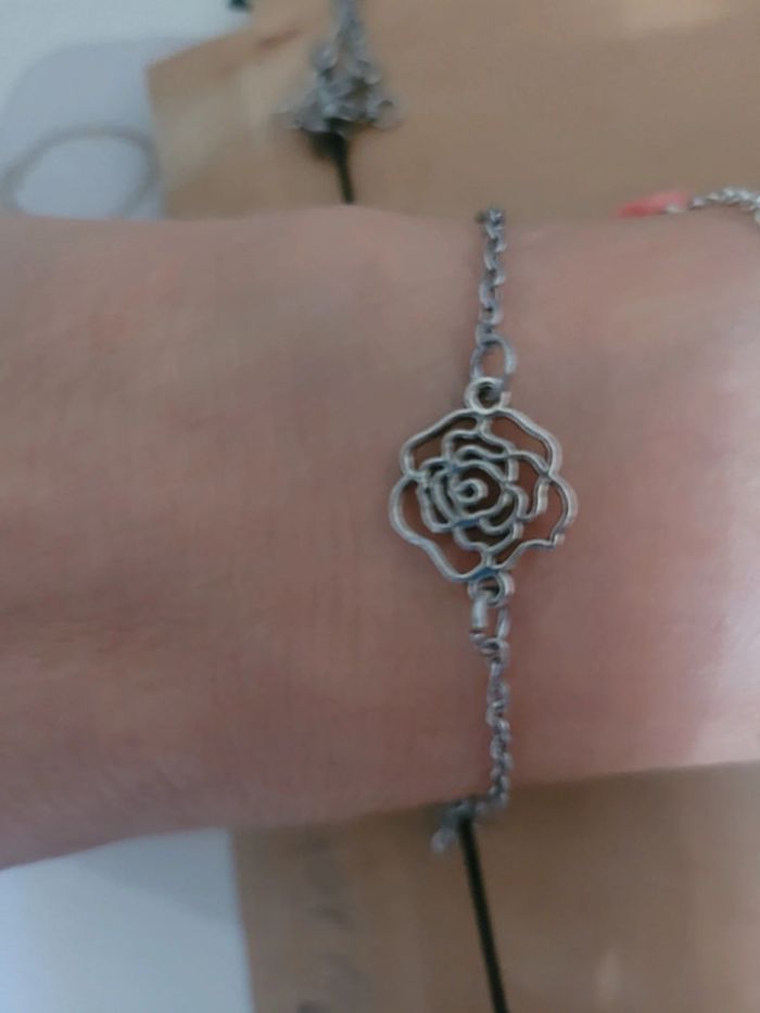Bracelet en acier inoxydable argenté - photo numéro 3