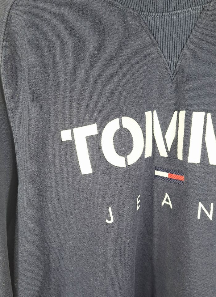 sweat tommy jeans taille XXL bleu marine - photo numéro 2
